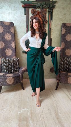 Drape skirt – Green