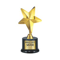 Sibling Decor – Best Sister Star Trophy