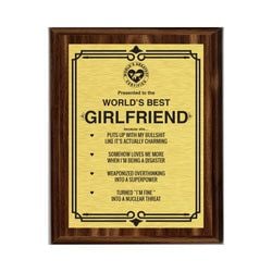 Girlfriend/Wife Decor – Best Wife Plaque