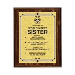 Sibling Decor – Best Sister Plaque