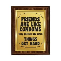 Friendship Plaques – Friends Are Like Condoms