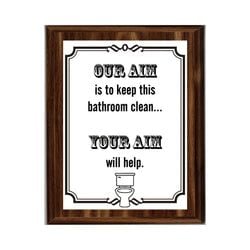Bathroom Plaques – Our Aim
