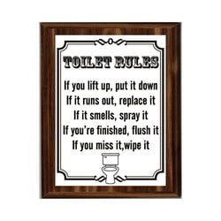 Bathroom Plaques – Toilet Rules