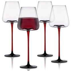 Red Stem Wine Glasses – Wine 20oz