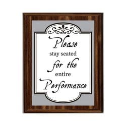 Bathroom Plaques – Seated Performance