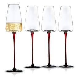 Red Stem Wine Glasses – Champagne 9oz