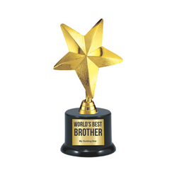 Sibling Decor – Best Brother Star Trophy