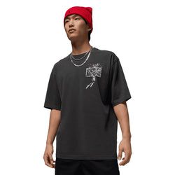 Brooklyn Men's Oversized Graphic T-Shirt 'Off Noir/Sail