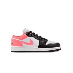 Air Jordan 1 Low GS 'BLACK/PINK GAZE-WHITE