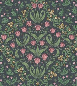Color – Plum & Olive Green on Charcoal