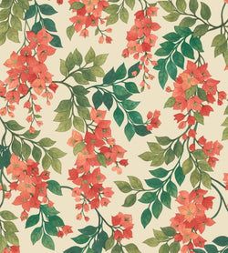 Color – Rouge, Olive Green & Emerald on Cream