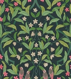 Rose & Racing Car Green on Dark Viridian