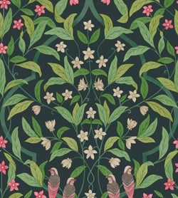 Color – Rose & Racing Car Green on Dark Viridian