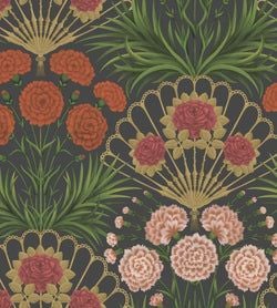 Color – Cerise & Dark Tangerine & Metallic Gold on Black