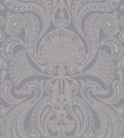 Color – Metallic Silver on Lilac Grey