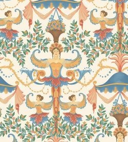 Color – Cerulean Sky, Rouge & Marigold on Parchment