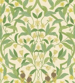 Chartreuse & Olive Green on White
