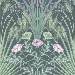Sage, Mint & Lilac on Dark Viridian