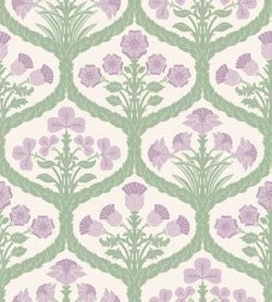 Mulberry & Olive Green on Parchment