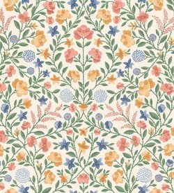 Color – Coral, Marigold, Hyacinth on Parchment