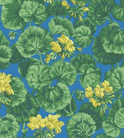 Color – Lemon & Forest Greens on Electric Blue