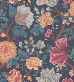 Color – Burnt Orange, Rose & Petrol on Ink