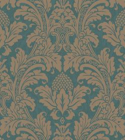 Metallic Gold on Teal