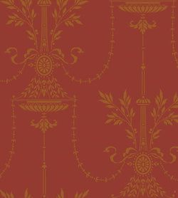 Color – Metallic Gold on Red