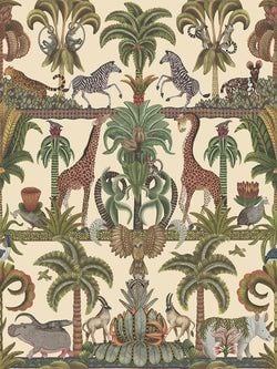 Color – Olive Green & Spring Green on Cream