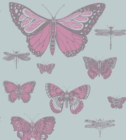 Color – Fuchsia & Mink on Seafoam