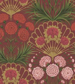 Color – Rose, Bright Rouge & Metallic Gold on Crimson