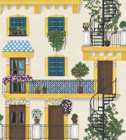 Color – Canary Yellow & Petrol on Parchment