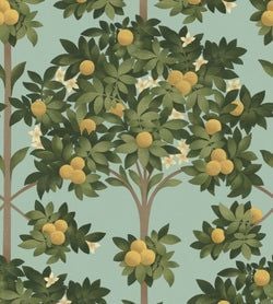 Color – Lemon & Dark Olive Green on Duck Egg