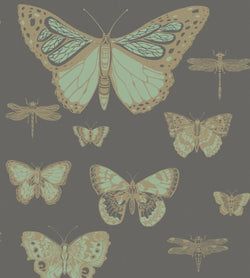 Color – Viridian & Metallic Gold on Charcoal