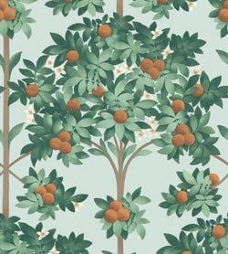 Color – Burnt Orange & Mint on Seafoam