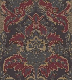 Color – Metallic Gilver & Crimson on Charcoal