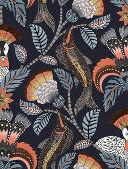 Color – Terracotta, Cerulean Blue & Heath Grey on Midnight