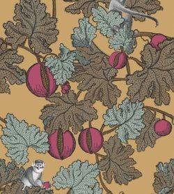 Color – Print Room Blue & Magenta on Metallic Gold