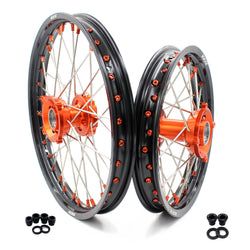 Orange Hub | Black Rim | Orange Nipples | Silver Spokes