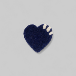 Heart Rug Coaster - Navy