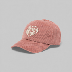6 Panel Corduroy Cap - Pink