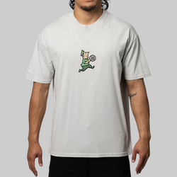 Man With Dot T-Shirt - Pigment Silver