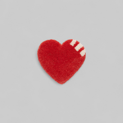 Heart Rug Coaster - Red
