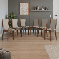 Marrón/Crema/Hibiscos