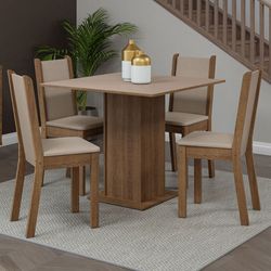 Color – Marrón/Crema/Sintético Beige