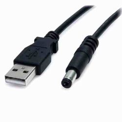 DC Jack with – Male to USB-A