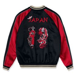 横須賀浮世絵風刺繡入りスカジャン　 – 影虎赤龍