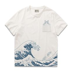 神奈川沖浪裏 – KaraKuｘ365CAT.ART コットンTee