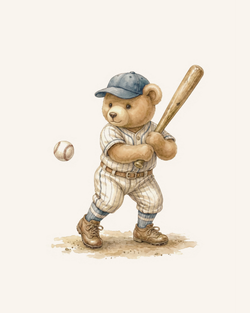 Pattern – Baseball Teddy