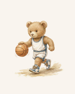 Pattern – Basketball Teddy